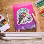 ARTISTIC EYE Watercolor Pad 9x12”, 30 Sheets, Glue Bound, Acid-Free Paper - Image 2