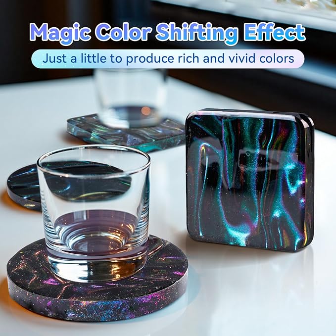 LET'S RESIN Chameleon Flakes, Resin Supplies -Intense Color Shift Pigment Powder - Image 2