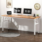 Need Large Folding Computer Desk, 62 Inch Writing Table, Teak | No-Assembly - Image 6