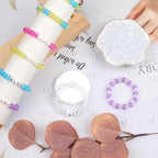 1000Pcs Pony Beads Bracelet 9mm Clear Plastic Barrel Pony Beads - Image 4