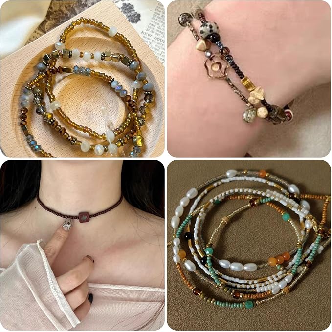8/0 Glass Seed Beads About 7200pcs 24 Colors 3mm Loose Seed Beads Kit Bracelet - Image 7