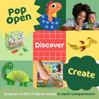 Mumaloo Kids Craft Kit – 10 Dinosaur Art Activities, Ages 4–8 | No-mess - Image 3