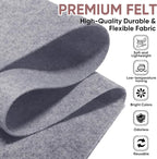 Soft Felt Fabric Sheet 18" x 36", 1.6mm Acrylic Craft Felt, Heather Gray | Soft - Image 2