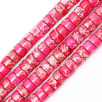 Natural Stone Heishi Beads for Necklace Making, 4 mm x 6 mm Small Flat Round by YUGDRUZY