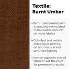 Jacquard Textile Color Burnt Umber - Image 2