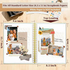 8.5x11 Inch Scrapbook Photo Album, Linen Cover DIY Scrapbooks - Image 3