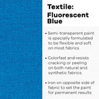 Jacquard Textile Color Fluorescent Blue - Image 2