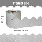 70Ft Shine Bulletin Board Borders，Scalloped Poster Boards Decorations Trim - Image 2
