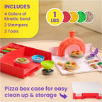 Kinetic Sand SquishPizza Playset, Moldable Play Sand Sensory Toys, Ages 5+ | - Image 4