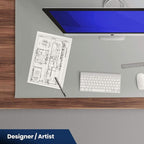 Pacific Arc Vinyl Board Cover. Self Healing and Stain Resistant Gray/White Sheet - Image 9