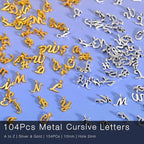 stino 200Pcs A-Z Metal Letter Charms - Image 2