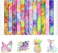 Tintnut Neon Watercolor Permanent Vinyl 8 Pcs 12x10in Self Adhesive Vinyl | Tie by Tintnut