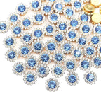 12mm 150pcs Crystal Sky Blue Sew on Rhinestones, Crystals Glass Gems by Unknown