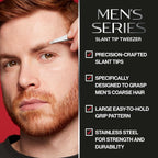 Revlon Slanted Tip Tweezers for Men, Ultra-Sharp for Precision Eyebrow Shaping - Image 2