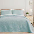 Exclusivo Mezcla Queen Quilt Bedding Set, Lightweight Aqua Blue Quilts Queen by ExclusivoMezcla