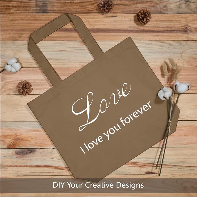 TOPDesign 3-Pack Super Strong Large 12oz Cotton Canvas Tote Bags, Reusable - Image 3