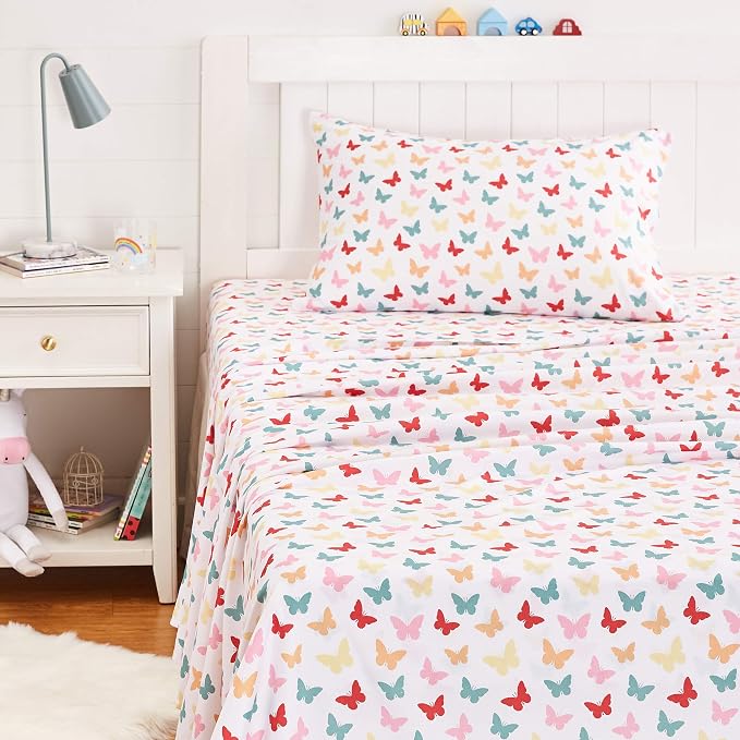 Amazon Basics Kid's Soft Easy-Wash Lightweight Microfiber 3-Piece Sheet Set - Image 6