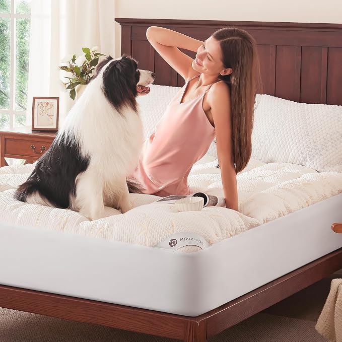 PRIMESOFT 100% Waterproof King Size Mattress Topper, Thick Pillow Top Mattress - Image 7