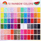 Quefe Fuse Beads Kit 36000 Pcs 72 Colors 2.6mm Mini Beads Craft Kit Including - Image 3