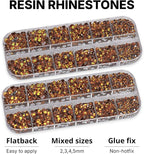 11000PCS Tangerine Rhinestones for Bedazzling, Mixed Sizes Flatback Gems 2 - Image 3