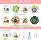 Zhenqing 4 Pack Christmas Stamped Cross Stitch Kit, 11CT Printed Santa Reindeer - Image 4