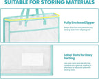 Qozary 5 Pcs Sew Project Bags for Quilting-A3 Sewing Craft Organizer Storage - Image 4