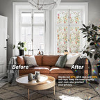 Ranzdn Window Privacy Film, Stained Glass, Static Cling, 35.4" x 157.4" | No - Image 2