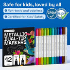 ARTISTRO 12 Metallic Acrylic Paint Markers - Image 7