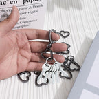 24 Pcs Heart Swivel Spring Clasps，Metal Spring Key Chain Hook Clasps，Clip - Image 5