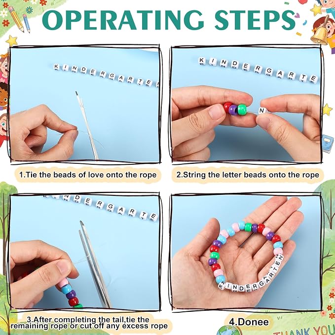 Tondiamo 24 Sets Kinder Back to School Gifts Friendship Bracelet Making Kit - Image 4