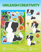 Aowplc 48 Sheets Farm Animal Make‑a‑Face Stickers - Image 3