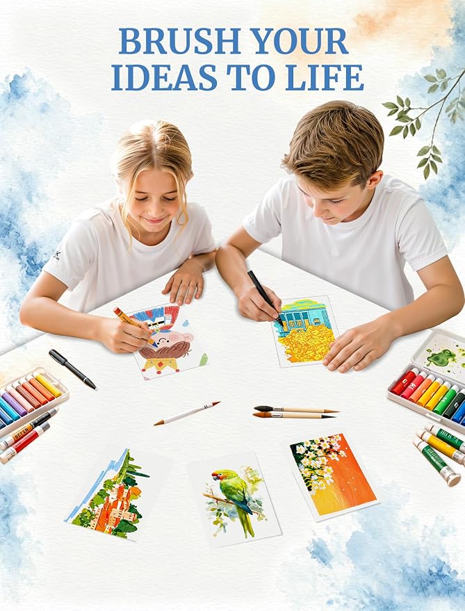168 Sheets 5x7 Watercolor Paper Bulk, Cold Press Watercolor Paper 5x7, 110 - Image 9