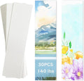30 PCS Watercolor Paper Blank Bookmarks 1.9" x 7.8", Dry & Mixed Media by LUFEEMGA