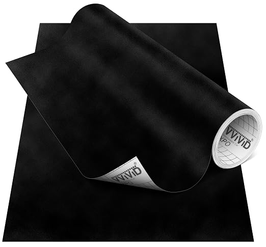VViViD DECO65 Suede Black Permanent Adhesive Craft Vinyl by VVIVIDVINYL