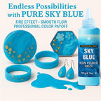 BALTIC DAY Sky Blue Epoxy Resin Pigment Paste XL – Opaque Epoxy Dye & High - Image 4