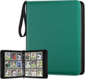 GERMUN 3 Ring 9 Pocket Zipper Card Binder, 720 Double Sided Standard PU Trading by GERMUN