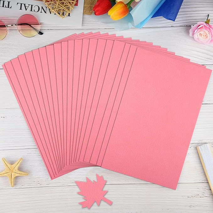 NACHLYNN 20Pcs Self Adhesive Felt Fabric Sheets 7"x11.5" /18x29cm Sticky Back - Image 4