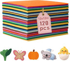 120 PCS, 1mm Stiff Felt Fabric Sheets by Unknown