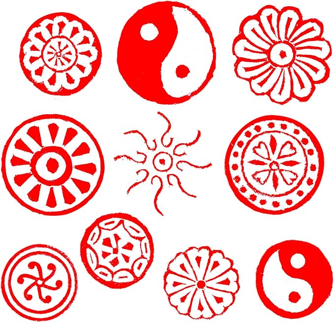 Royal Kraft Round Wooden Printing Stamps - Image 2