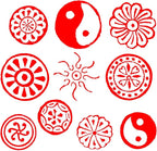 Royal Kraft Round Wooden Printing Stamps - Image 2