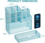 Marbrasse Mesh Pen Holder for Desk, Desk Organizers and Accessories for Office - Image 4