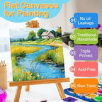 ESRICH Canvas Boards for Painting, 15 Pack Canvases 4x4 100% Cotton Small Paint - Image 3