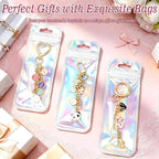 Pjordo 652Pcs Charm Lip Gloss Keychain Making Kit, DIY Keychain Kit Includes - Image 6