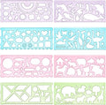 8PCS Drawing Stencils Set for Kids, Animal-Shaped Stencils Template Plastic by Unknown