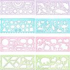 8PCS Drawing Stencils Set for Kids, Animal-Shaped Stencils Template Plastic by Unknown