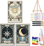 Mandun 3 Pack Paint by Numbers for Adult, Tarot Paint by Numbers Kit for Adults by MANDUN