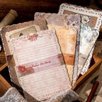 60Pcs Vintage Die-Cut Lace Edge Scrapbook Paper, DIY Junk Journal Supplies | 6 - Image 4