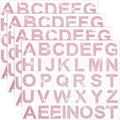 Zonon 136 Pieces Rhinestone Iron-on Letter Large Glitter Bling Alphabet Sticker by Zonon