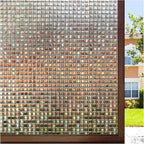 rabbitgoo Window Privacy Film, Mosaic Stained Glass, UV Blocking Reduce Heat by rabbitgoo