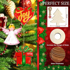 36PCS Wooden Christmas Ornaments to Paint, 12 Styles DIY Blank Unfinished Wood - Image 7